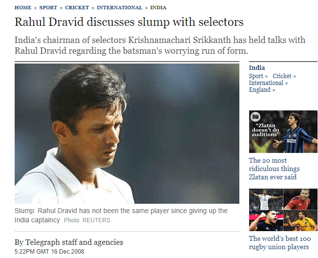 Dravid slump